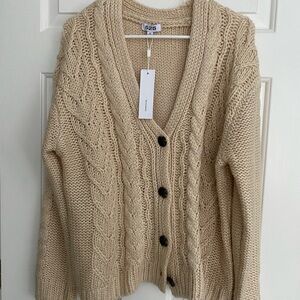 525 cable knit cardigan